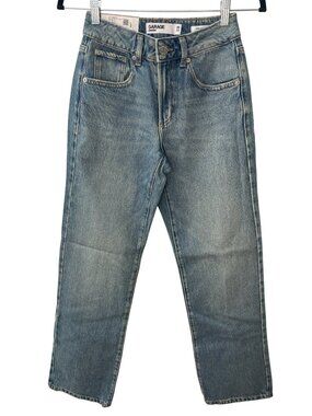 Garage 90's Straight Leg Denim Jeans Alfie Blue Droite Size Sz 00/23 MSRP$70 NWT